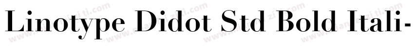 Linotype Didot Std Bold Itali字体转换